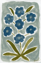 Load image into Gallery viewer, Indigo Botanical I (PRINT)