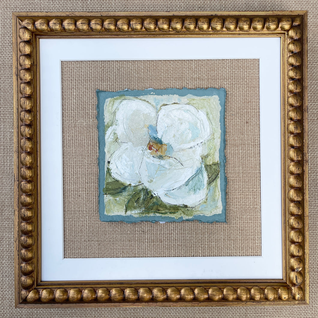 Framed Paper Magnolia III, 12 x 12