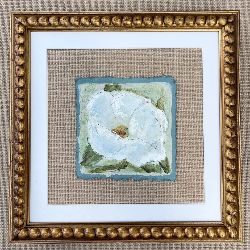 Framed Paper Magnolia II, 12 x 12