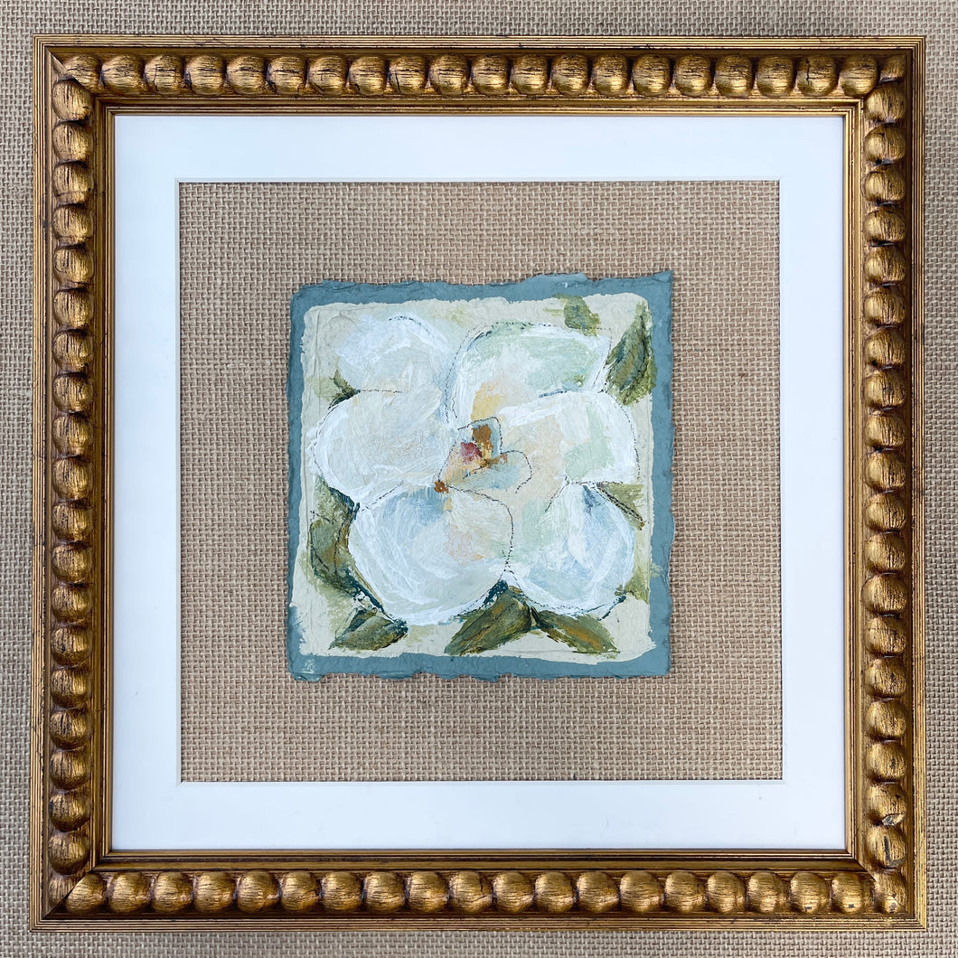 Framed Paper Magnolia I, 12 x 12